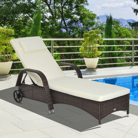 easycomfort easycomfort lettino sdraio prendisole relax in rattan marrone ean 8055776912196