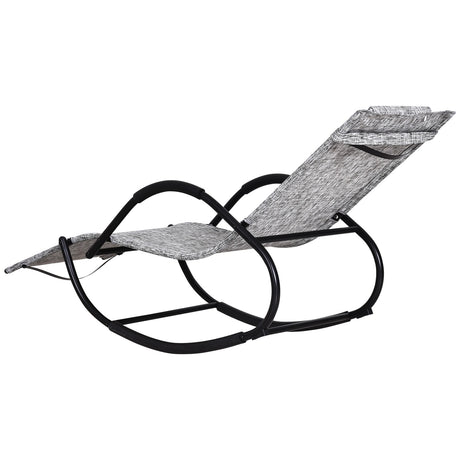 easycomfort easycomfort lettino sedia sdraio a dondolo zero gravity grigio ean 8054111848077