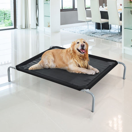 easycomfort easycomfort letto per cani da interno esterno cuccia brandina 110l x 80pcm fino 31 8kg nera ean 8054111844857