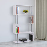easycomfort easycomfort libreria di design mobili per soggiorno per soggiorno moderna 4 ripiani bianco 80x30x145cm ean 8054111845588