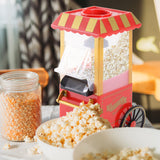 easycomfort easycomfort macchina per pop corn 1200w stile retro con vaschetta in alluminio 22x19x39cm rosso