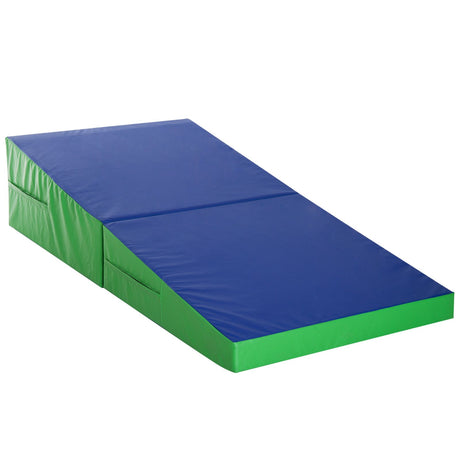 easycomfort easycomfort materasso training pieghevole per fitness ginnastica artistica blu verde 180x90x40cm ean 8055776916446