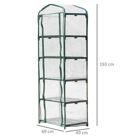 easycomfort easycomfort mini serra da giardino e terrazza a 5 ripiani acciaio e pvc ean 8054111840873