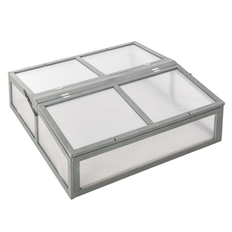 easycomfort easycomfort mini serra in legno e policarbonato serre agricole prezzi da balcone o da giardino grigia 90x92x28cm ean 8054144138930