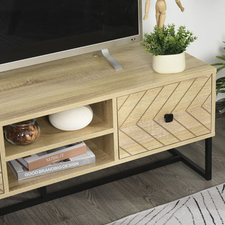 easycomfort easycomfort mobile porta tv 2 con 2 cassetti e 2 ripiani portaoggetti in legno 120 x 39 x 44 5cm ean 8055776912660