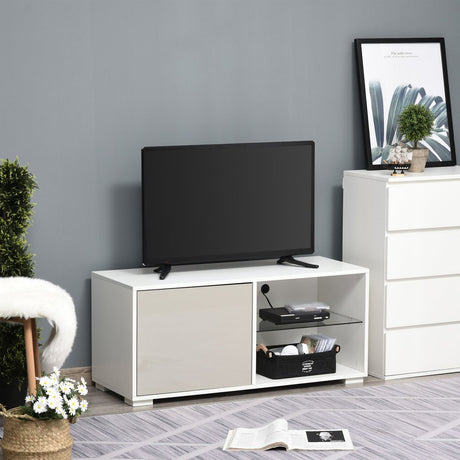 easycomfort easycomfort mobile porta tv fino a 42 basso design moderno in legno bianco e grigio ean 8054144135113
