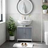 easycomfort easycomfort mobile sotto lavabo bagno salvaspazio con 2 ante e ripiano regolabile 60x30x60cm
