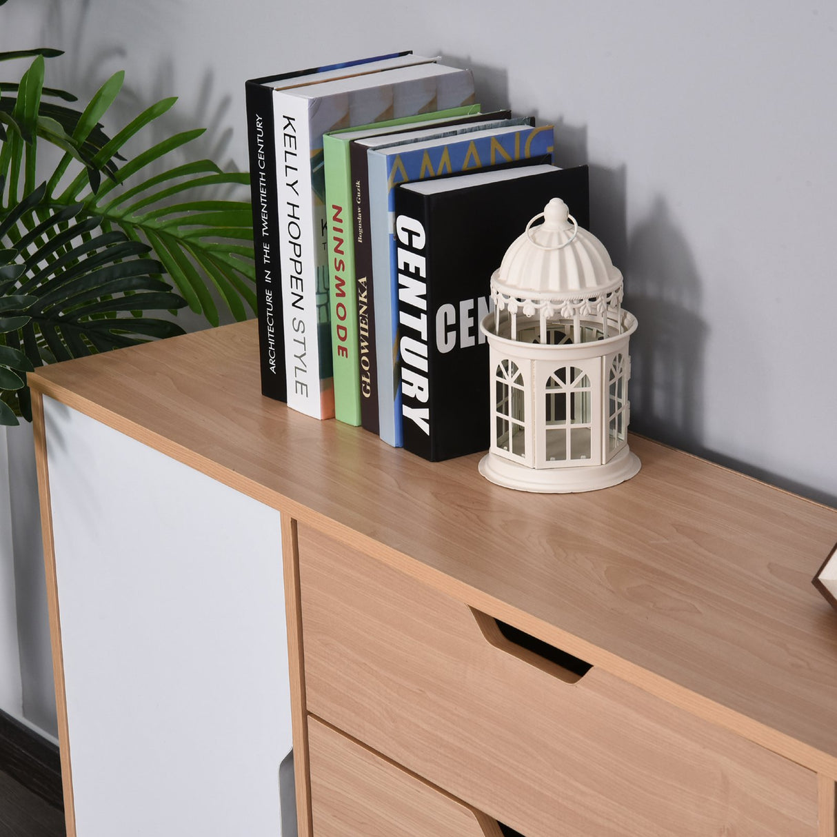 easycomfort easycomfort mobiletto credenza con ante cassettiera design scandinavo legno rovere bianco 145 x 30 x 75 cm ean 8054111849951