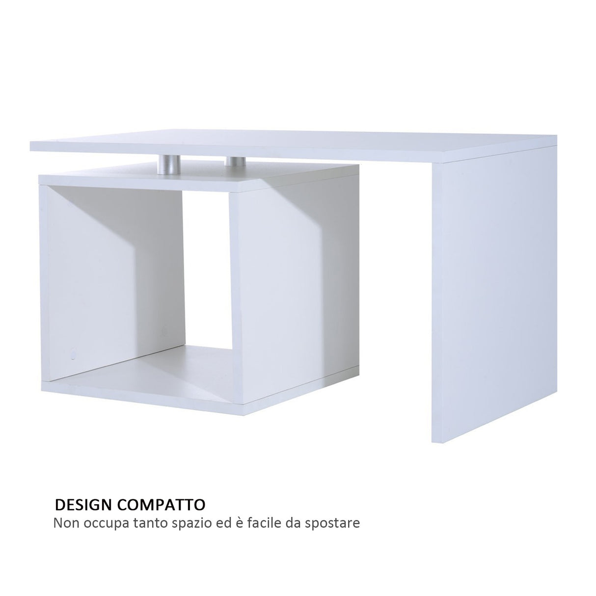 easycomfort easycomfort moderno tavolino da salotto in legno mdf bianco opaco 77x40x44cm ean 8054111841528