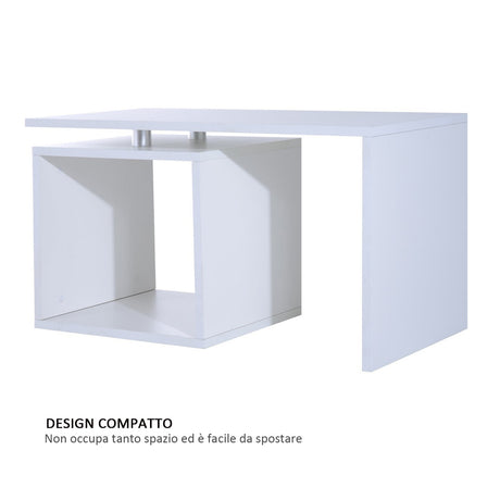 easycomfort easycomfort moderno tavolino da salotto in legno mdf bianco opaco 77x40x44cm ean 8054111841528