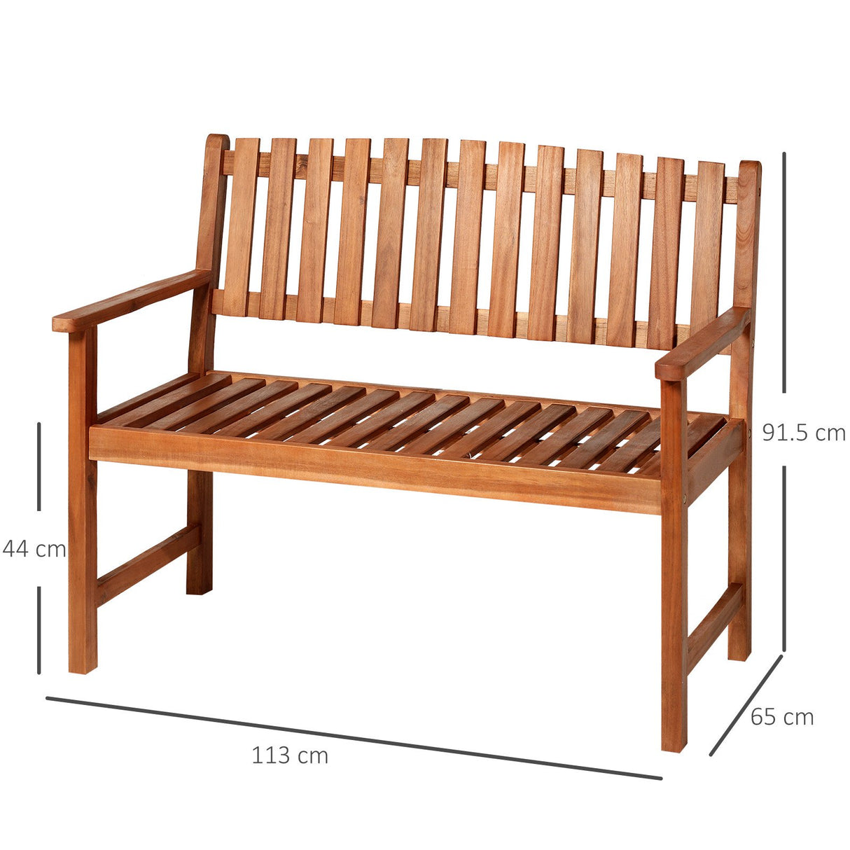 easycomfort easycomfort panchina da giardino terrazzo a 2 posti in legno marrone 120 x 65 x 91 5 cm ean 8054144135656