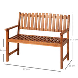 easycomfort easycomfort panchina da giardino terrazzo a 2 posti in legno marrone 120 x 65 x 91 5 cm ean 8054144135656