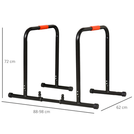 easycomfort easycomfort parallele fitness per esercizi in acciaio nero con larghezza regolabile 89 99 cm ean 8054111842778