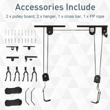 easycomfort easycomfort paranco per bici sistema di puleggia ganci max carico 20kg in acciaio pp ean 8054111840644