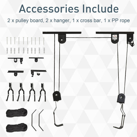 easycomfort easycomfort paranco per bici sistema di puleggia ganci max carico 20kg in acciaio pp ean 8054111840644