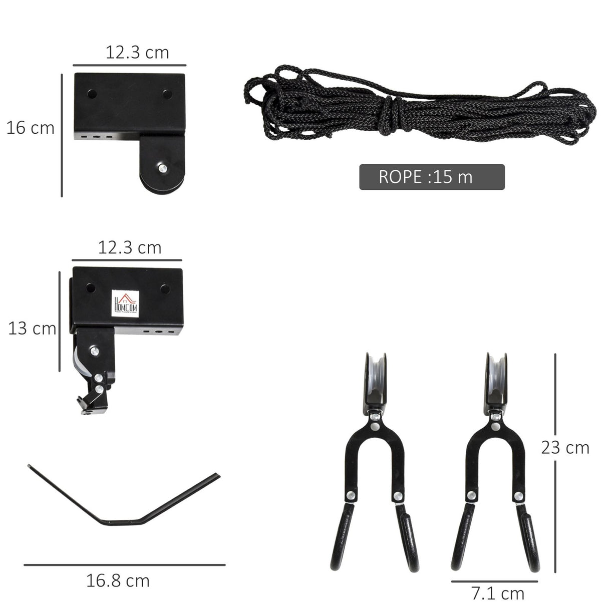 easycomfort easycomfort paranco per kayak sistema di puleggia ganci max carico 50kg in acciaio pp ean 8054111841078