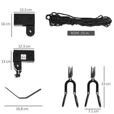 easycomfort easycomfort paranco per kayak sistema di puleggia ganci max carico 50kg in acciaio pp ean 8054111841078