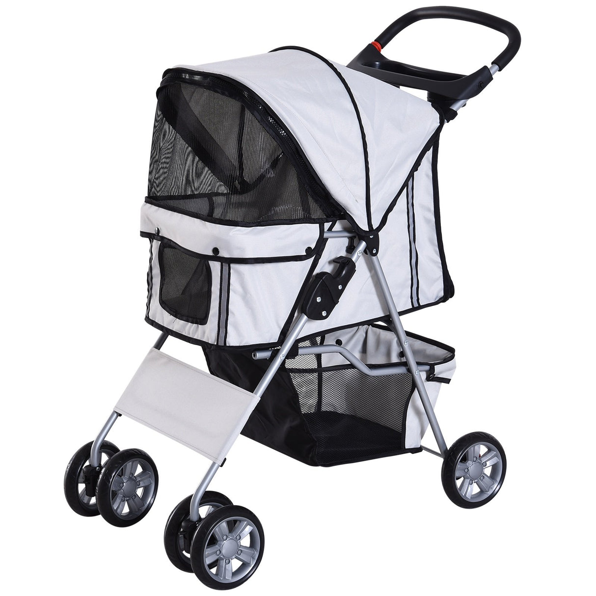 easycomfort easycomfort passeggino per animali domestici pieghevole carrello per cani grigio 75 x 45 x 97cm ean 8054111848657