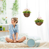 easycomfort easycomfort pianta artificiale di clematide set 2 pezzi con gancio catena e vaso inclusi 30 x 32a cm