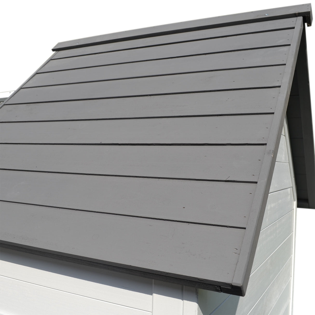 easycomfort easycomfort pollaio da giardino con corsa e tetto impermeabile grigio e bianco 166x121 5x112cm ean 8054144138343