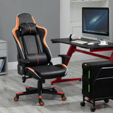 easycomfort easycomfort poltrona gaming con altezza e schienale regolabile sedia da ufficio nera e arancione ean 8054144134437