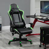 easycomfort easycomfort poltrona gaming con altezza e schienale regolabile sedia da ufficio nera e verde ean 8055776913735