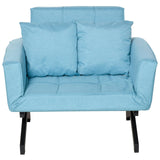 easycomfort easycomfort poltrona letto arredamento moderno per soggiorno e ufficio 87x69x69cm azzurro ean 8055776916279