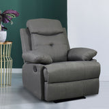 easycomfort easycomfort poltrona relax imbottita reclinabile con rivestimento in microfibra grigio scuro 84x95x97cm ean 8055776910529