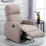 easycomfort easycomfort poltrona relax reclinabile manuale con poggiapiedi portata 125kg tessuto grigio 66 83 107cm ean 8054144137551