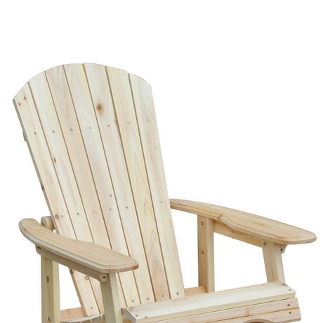 easycomfort easycomfort poltroncina a sdraio adirondack in legno da esterno con poggiapiedi ean 8055776912295