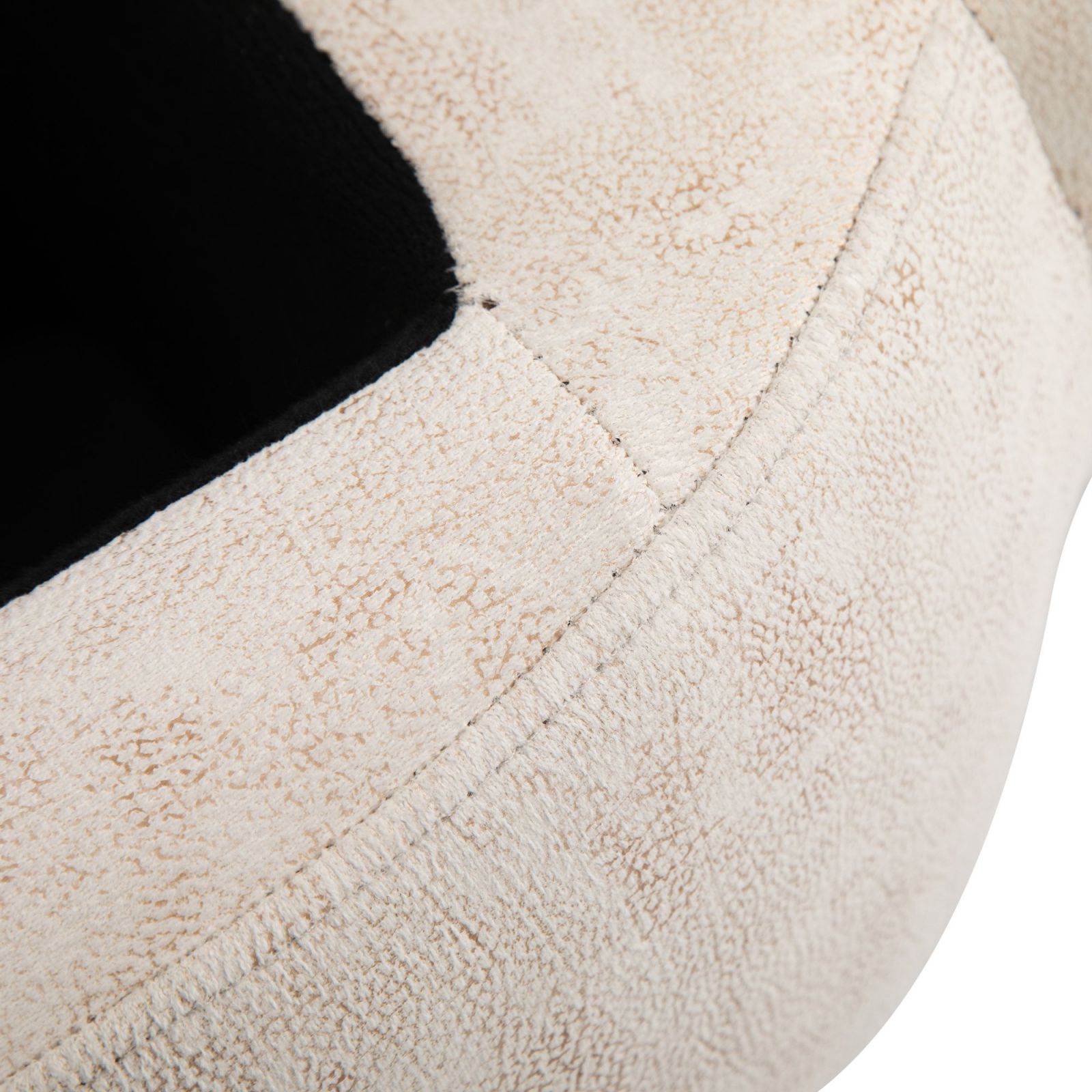 EASYCOMFORT Pouf Contenitore a Forma di Ippopotamo con Gambe in Legno e  Rivestimento Bianco Crema, per Cameretta 65x35x36cm