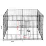 easycomfort easycomfort recinto per cani gatti cuccioli roditori recinzione rete gabbia 8 pezzi 61 x 61cm nero ean 8054111840927