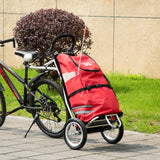easycomfort easycomfort rimorchio bici 2 in 1 pieghevole e portatile con borsa da trasporto in tessuto oxford 53x43x110 cm