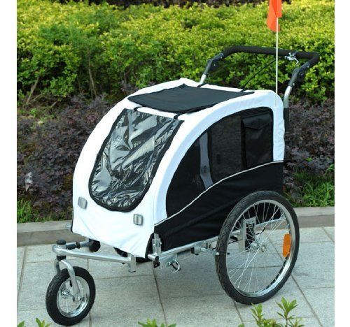 easycomfort easycomfort rimorchio bicicletta passeggino per cani 3 ruote bianco e nero ean 8055776911571