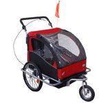 easycomfort easycomfort rimorchio passeggino porta bimbo 2 in 1 per bicicletta jogging rosso e nero ean 8054144138794
