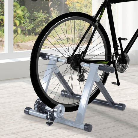 easycomfort easycomfort rullo bici pieghevole per allenamento in casa argento e nero ean 8054144133164
