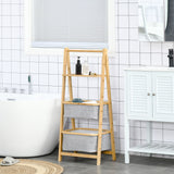 easycomfort easycomfort scaffale bagno salvaspazio con ripiani e cassetti legno grigio