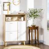 easycomfort easycomfort scarpiera salvaspazio per 8 paia di scarpe con 2 ante e armadietto in legno 80x25 5x112 5cm bianco