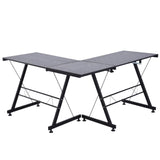 easycomfort easycomfort scrivania angolo convertibile multiposizione in legno e acciaio nero ean 8054144135977