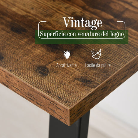 easycomfort easycomfort scrivania vintage industriale in legno e acciaio nero per casa e ufficio ean 8054111848671
