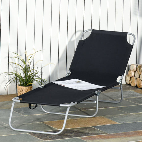 easycomfort easycomfort sdraio da giardino pieghevole in metallo e tessuto oxford lettino prendisole traspirante 180x55x24cm nero ean 8054111844338