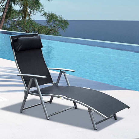 easycomfort easycomfort sdraio prendisole relax reclinabile pieghevole con cuscino giardino nero ean 8054144136820