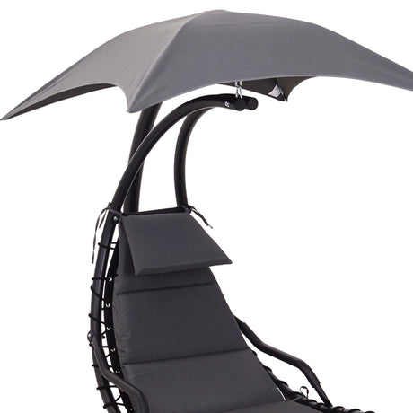 easycomfort easycomfort sdraio sospesa da giardino lettino sospeso con tettuccio grigio scuro ean 8055776911144