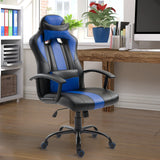 easycomfort easycomfort sedia da gaming ergonomica altezza regolabile con cuscino nero e blu ean 8054144134857