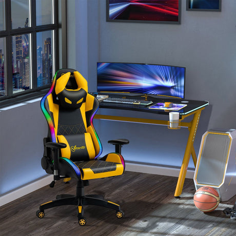 easycomfort easycomfort sedia da gaming giallo nero