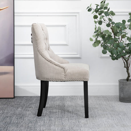 easycomfort easycomfort sedia da pranzo elegante imbottita rivestimento in lino con bottoni trapuntati grigio ean 8055776914367