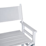 easycomfort easycomfort sedia da regista in legno di faggio e seduta in tessuto bianco ean 8054144136448