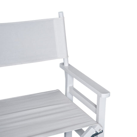 easycomfort easycomfort sedia da regista in legno di faggio e seduta in tessuto bianco ean 8054144136448