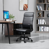 easycomfort easycomfort sedia da ufficio ergonomica e girevole in similpelle nera 61x61x109 115cm