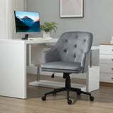 easycomfort easycomfort sedia da ufficio girevole ergonomica con ruote e altezza regolabile rivestimento in velluto 63x64x88 96cm grigio